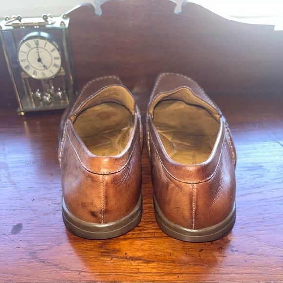 Sandro Moscoloni Camel Brown Leather Loafers 9 D 41 - Picture 5 of 8